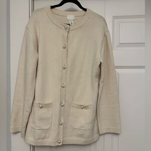 H&M cream cardigan